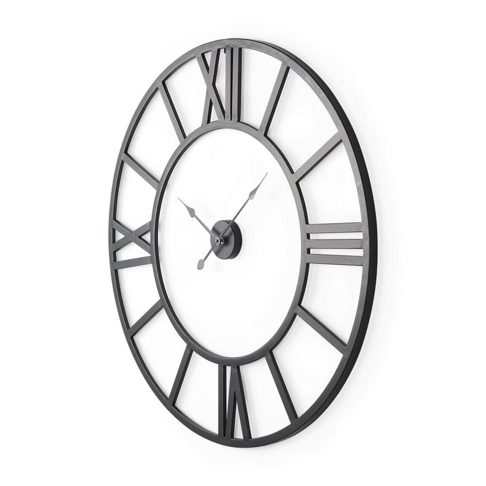 Stoke 42 L x 2.0 W x 42 H Black Iron Round...
