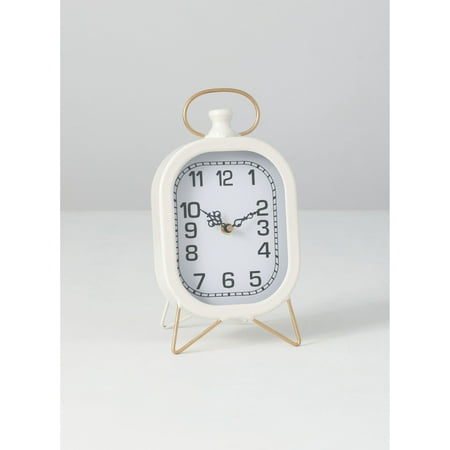 Sullivans Desk Clock, White