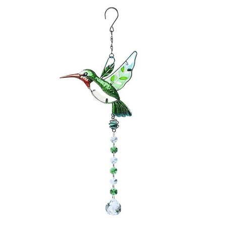 Sun Catchers with Crystals, Colorful Indoor Window Hanging Crystal Suncatcher, Stained Glass Hummingbird Decorative Hanging Decor for Indoor Outdoor, Gift for Mom Grandma Girls - style2