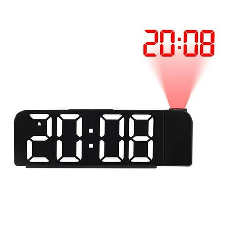 SUNFEX 8 Led Digital Projector Projection Snooze Dual Alarm Clock Display Timer Usb