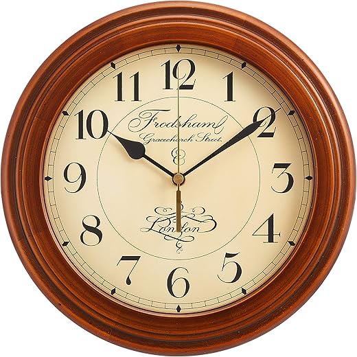 Suntel DQL711 Retro Radio Clock (Antique Radio Wall Clock), Made in Japan, Brown