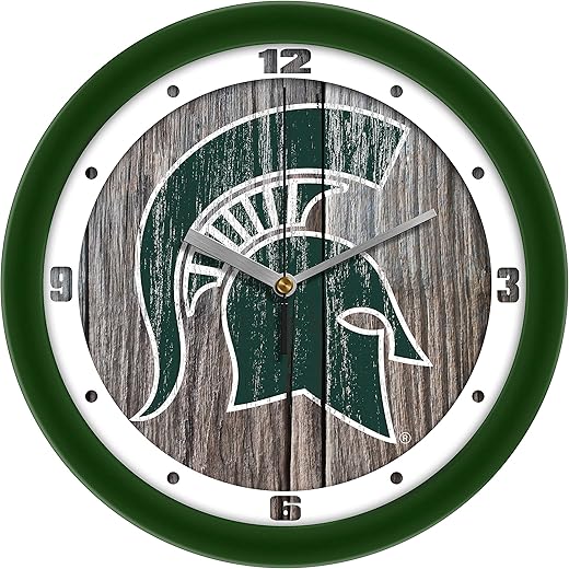 SunTime Michigan State Spartans - Weathered Wall Clock