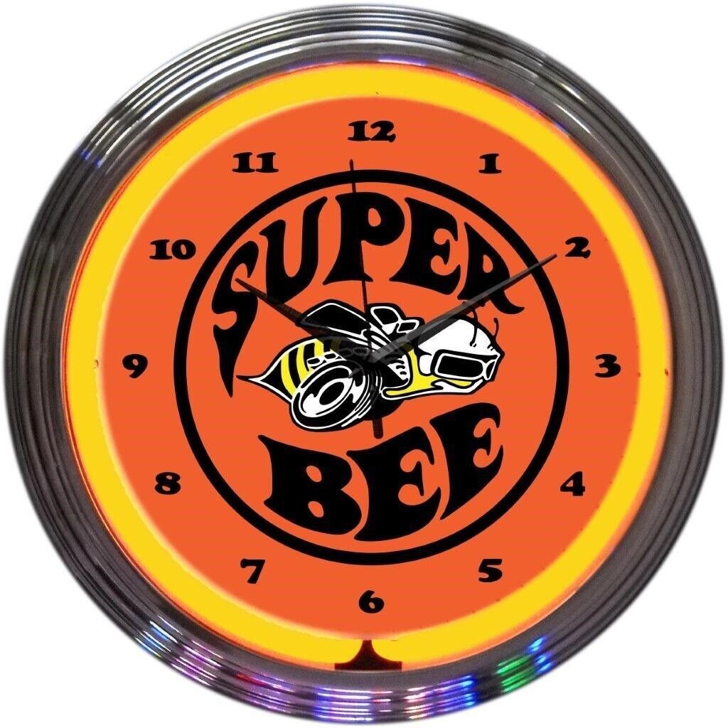 Super Bee Play Room LED 15" Wall Décor Neon Clock 8SUPER