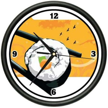 SUSHI BAR Wall Clock roll japanese asian kitchen chef