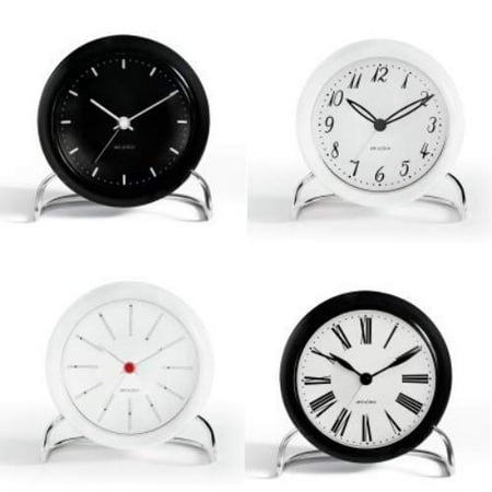 Table Clock Banker in White