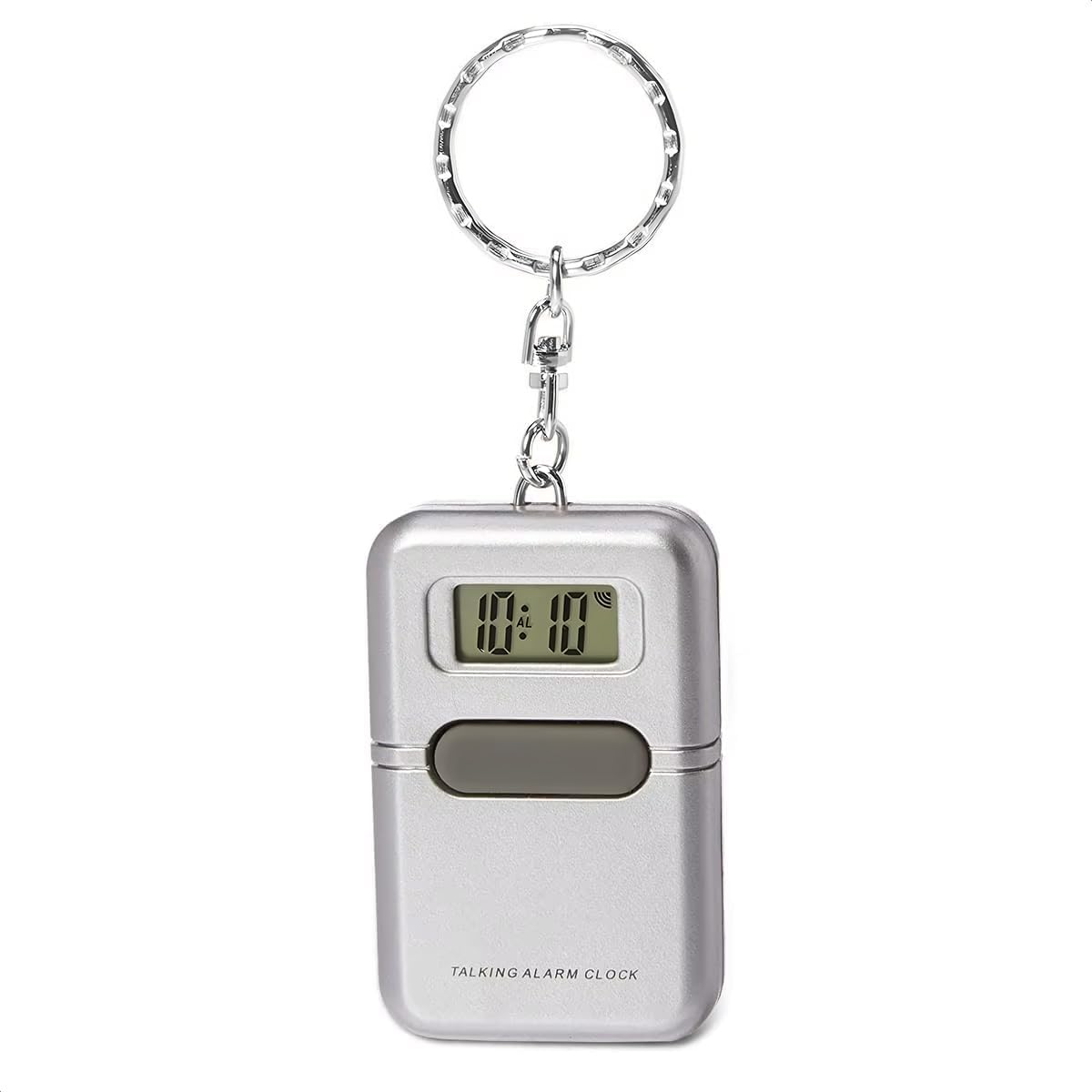 Talking Clock Keychain for Blind Elderly,Talking Pendant Plus Keychain,Small Travel Alarm Clock Keychain,Clear North American English Voice, Talking Time Talking Clock for Seniors