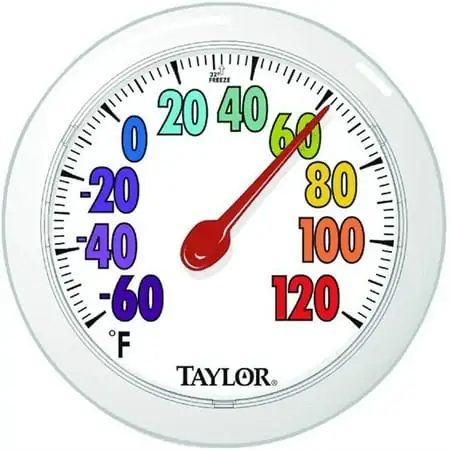 Taylor Precision 5631 ColorTrack Dial Outdoor Wall Thermometer