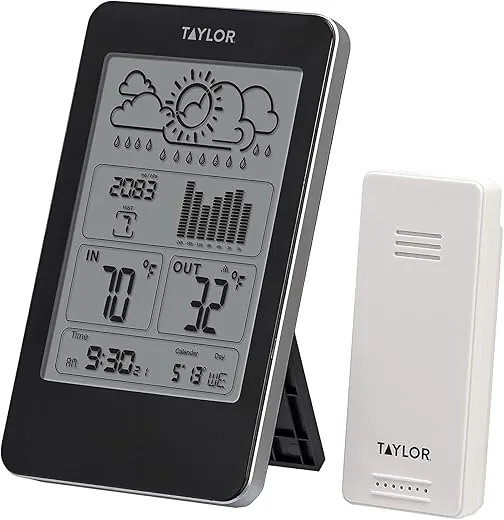 Taylor Precision Products Taylor 1733 Wireless, Black, Universal Digital Weather Station, No Size