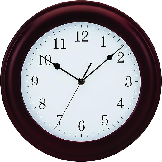 Tempus, 12, Mahogany Traditional Wood Wall Clock