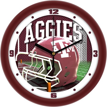 Texas A&M Aggies 11.5'' Suntime Premium Glass Face Football Helmet Wall Clock