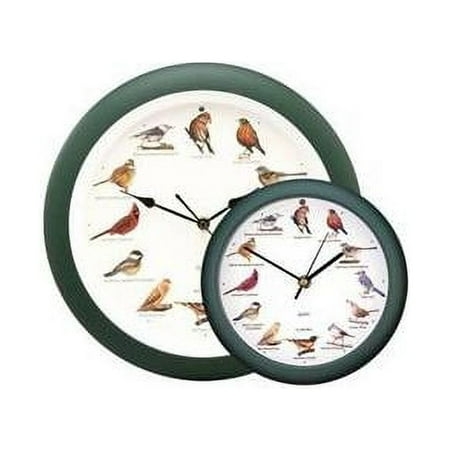 The Original Singing Bird Wall / Desk Sound Clock, 8 Inch, Green