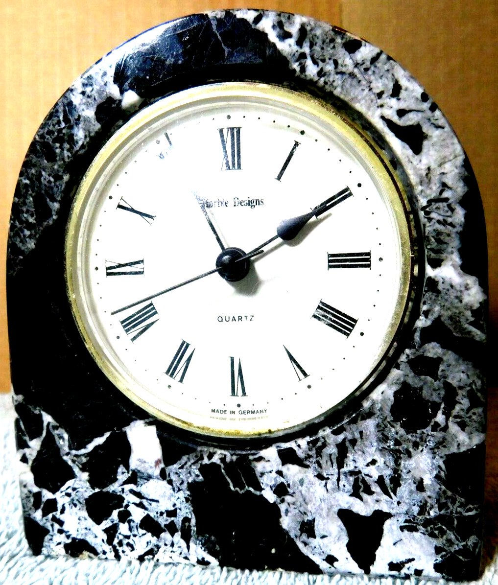 Time~Marble designed Desk/ Table Clock - Made in Germany