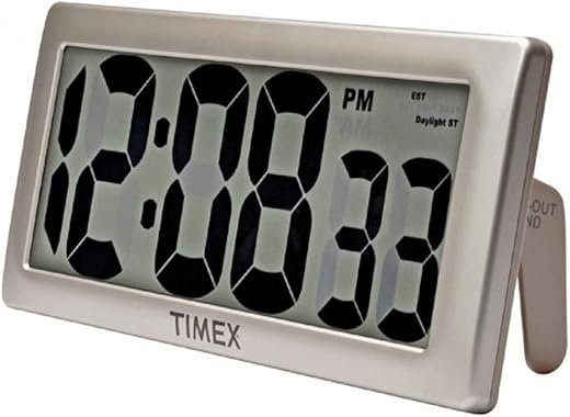 Timex 75071TA2 13.5" Large Digital Clock with 4" Digits and Intelli-Time Technology