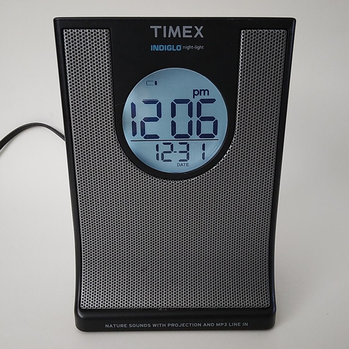 Timex Indiglo T436B Nature Sounds Alarm Clock Radio-Wall Projector-Tested Works