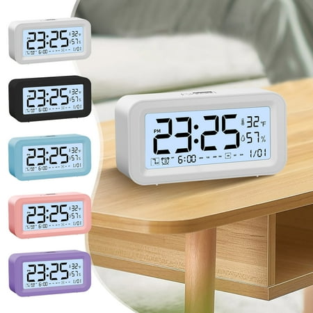 Tpzfurit Digital Electronic Clock with LED Display and Stereo Design, Features Snooze Alarm, 12/24H Format, and Countdown Timer Perfect for Home or Office Use, Available in Multiple Colors