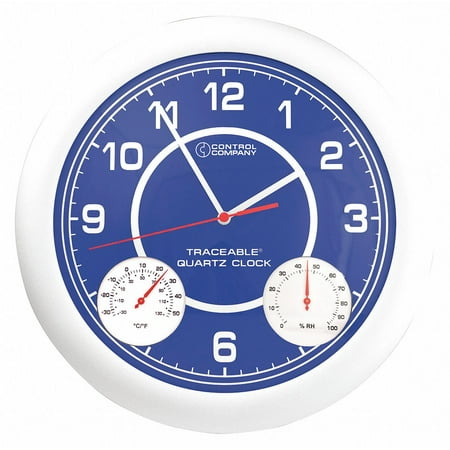 Traceable Wall Clock,Analog,Battery 1071