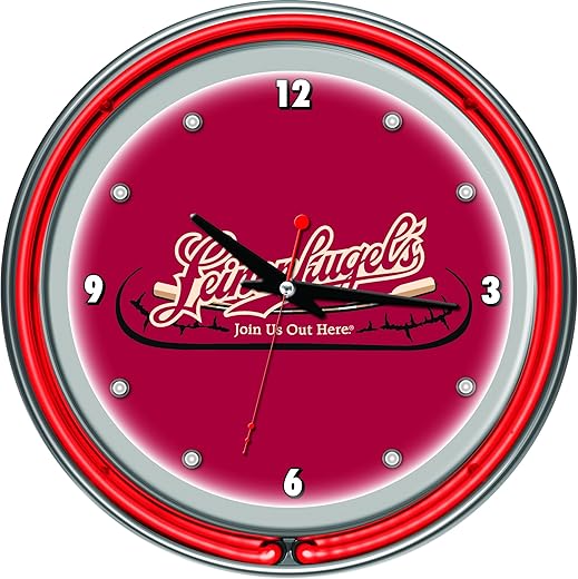 Trademark Gameroom Leinenkugel's Chrome Double Ring Neon Clock, 14