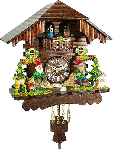 Trenkle Black Forest Clock Black Forest House, Permanent Turning Dancers