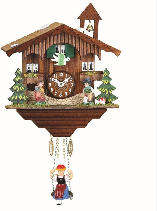 Trenkle Kuckulino Black Forest Clock Swiss House with Quartz Movement and Cuckoo Chime TU 2041 SQ