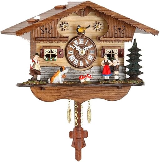 Trenkle Kuckulino Black Forest Clock with Quartz Movement and Cuckoo Chime TU 2044 PQ