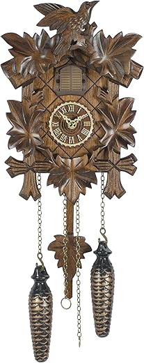 Trenkle Quartz Cuckoo Clock 5 Leaves, Bird TU 412 Q