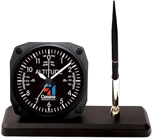 Trintec Cessna Altimeter Desk Pen Set with Alarm Clock Model CES-DS60