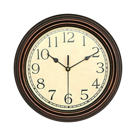 Ttybhh Wall Clock Clearance! Clock Promotion Sale, Silent Non Ticking Round Classic Clock Quartz Decorative Battery Operated Wall Clock, European Creative Wooden Wall Clock, include 1Pc Clock