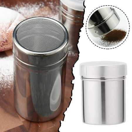 TWCTUWEN 1 Pack Shaker Dispenser Container Stainless Steel For Flour Powdered Sugar Baking Cocoa Cornstarch Ceramic Bakeware Glass Bakeware Bakeware Organizer Silicone Bakeware Bakeware Organizer for