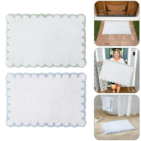 TWCTUWEN Scallop Bathroom Rugs Shaped Rugs Clean Rugs Make The Look More Comfortable Woven Throw Blankets Woven Throw Blanket for Couch Woven Throw Blanket Woven Throw Woven Blankets Woven Blanket