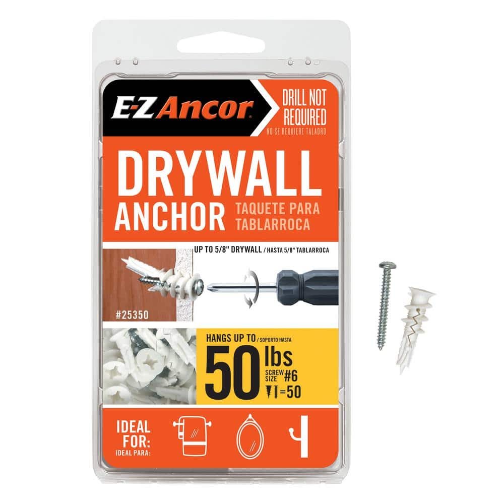 Twist-N-Lock 50 lbs. Drywall Anchors (50-Pack)