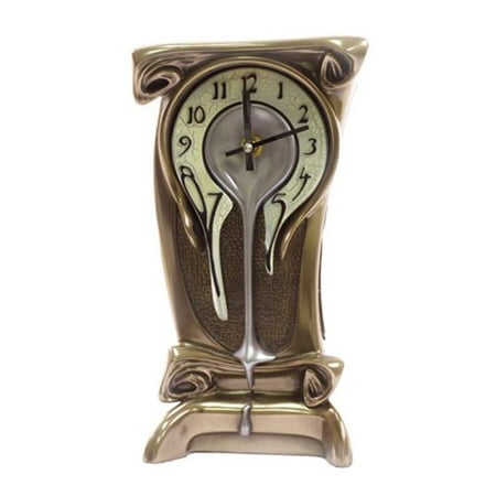 Unicorn Studios BD08390A4 Melting Warped Clock - Polished Bronze Eggshell Face