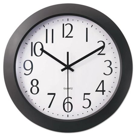 Universal Office Products UNV 12 in. Whisper Quiet Clock - Black