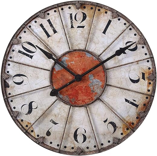 Uttermost Ellsworth 29 Wide Aged Wall Clock