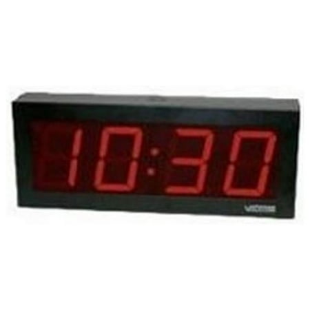 Valcom 4 in. Digital Clock- 4 Digit Display- Double Sided 4 in.