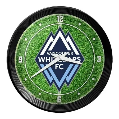 Vancouver Whitecaps FC 15 Ribbed Frame Field Wall Clock