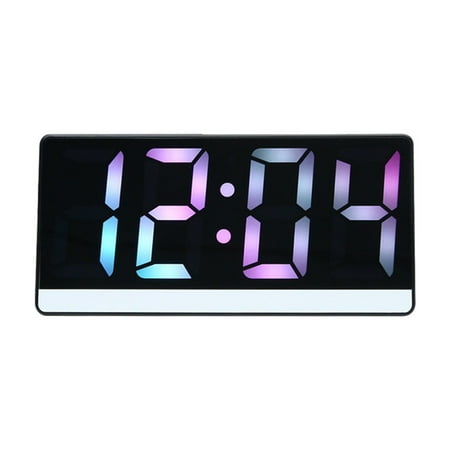 vankin ABS Digital Alarm Clock with LED Mirror Display, Tilt Design and Temperature Sensing for Home and Office Use Clearance