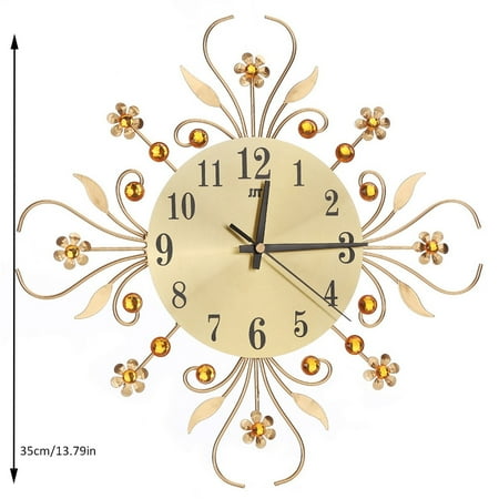 VerPetridure Clearance 3D Wall Clock Diamonds Non-Ticking Silent Dazzling Clock For Home Office