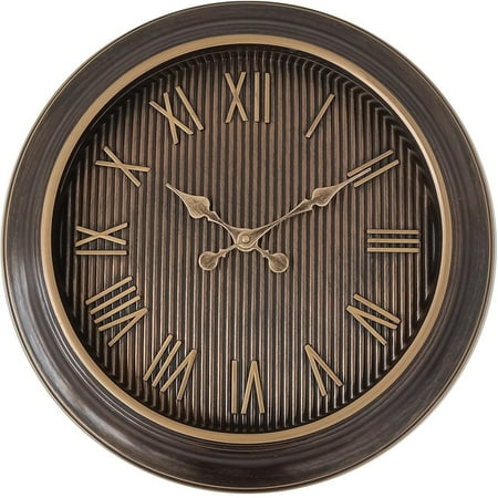 Victoria Bella CK-86/A 18 Corduroy Inner-Face Classic Clocks, Battery Operated, Stylish Home Decor, Wall Clock