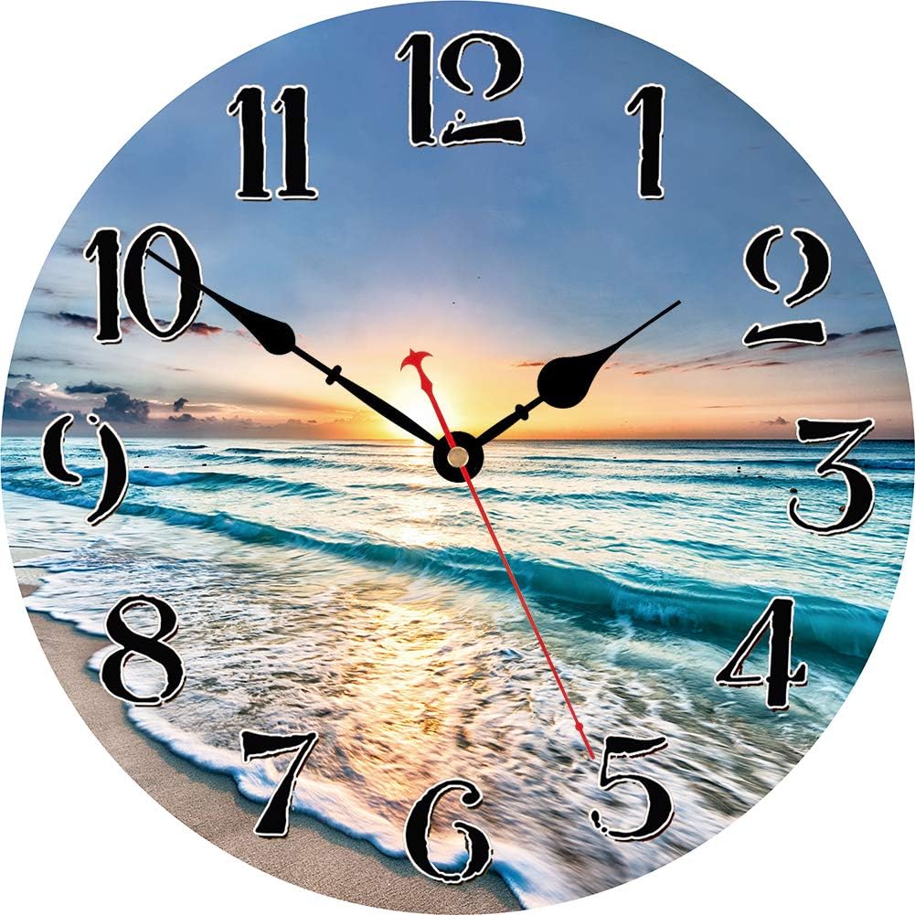 Best River City Clocks Wave Glass Art Wall Clocks With Square