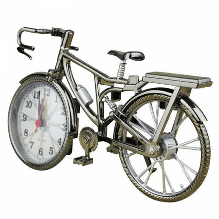 Vintage Bike Shape Alarm Clock Fun Bicycle Clock Ornaments for Home Decor