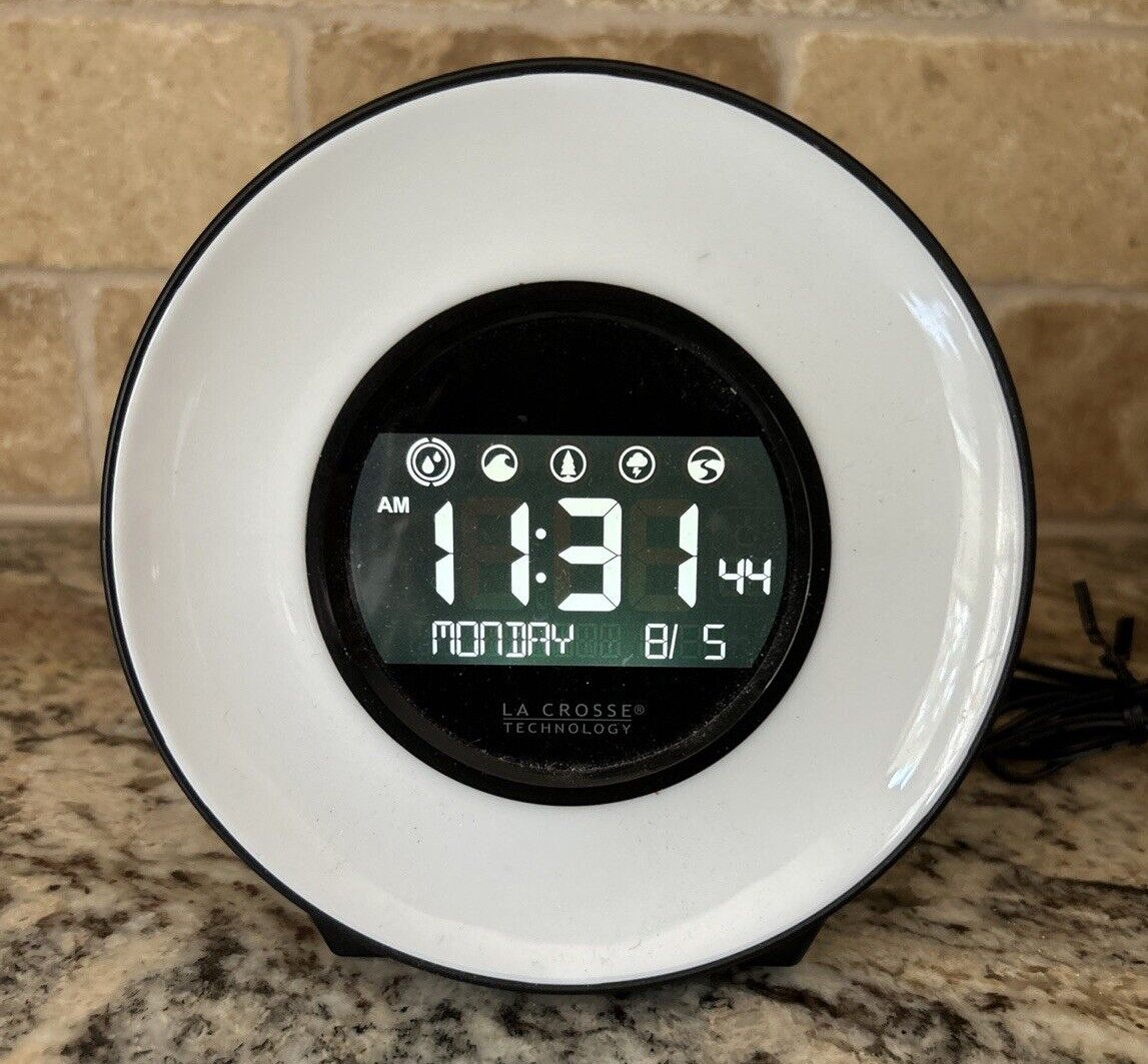 Vintage C85135 La Crosse Technology Mood Light & Nature Sound Alarm Clock