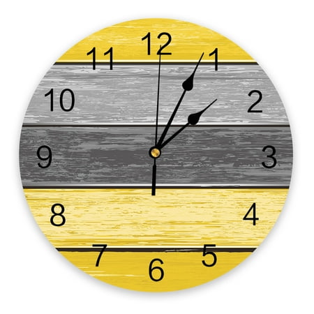 Vintage Farm Barn Wood Grain Green Gradient Large Wall Clocks Kid Room Silent Wall Watch Office r 10h Hanging Watch Gift