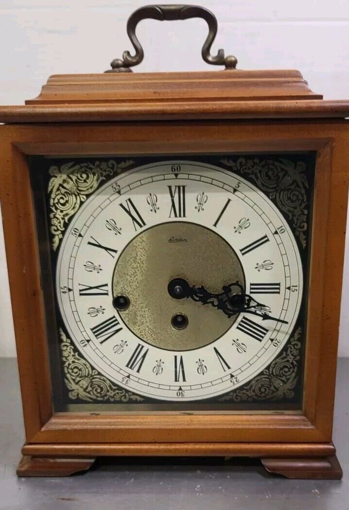 Vintage Linden 8 Day Mechanical Pendulum Westminster Mantel Clock