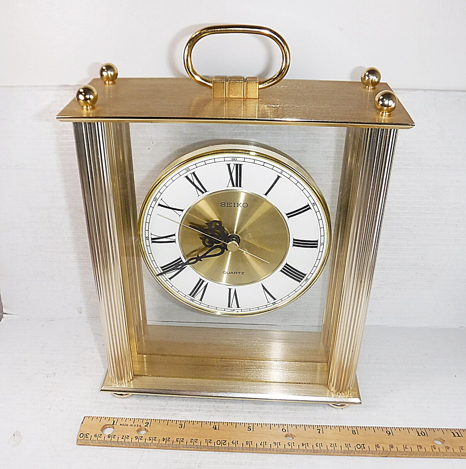 Vintage Seiko Quartz Mantle Carriage Clock QQZ103 G 28101 - Japan