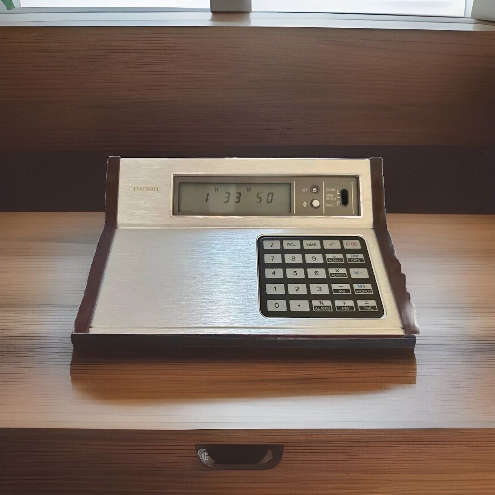 Vintage Sharp Elsi Mate Calculator / Stopwatch / Desk Clock Model CT-600 Boeing