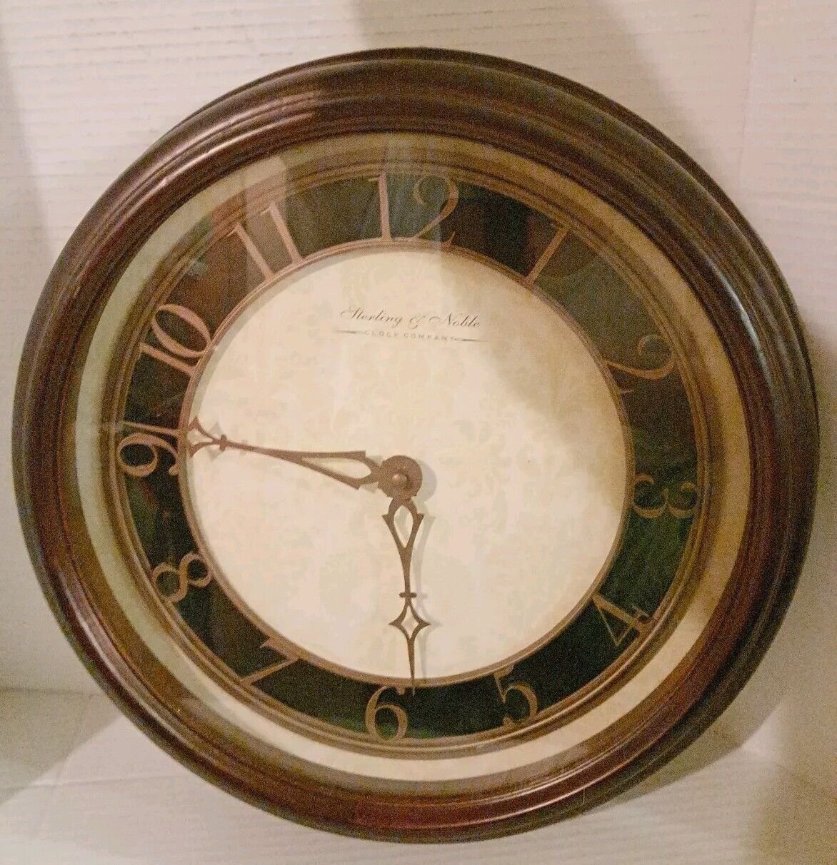Vintage Sterling And Noble Wooden Hanging Wall Clock In Good Condition