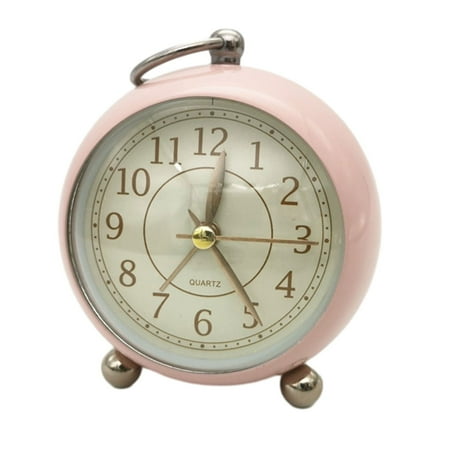 Vintage Stylish Vintage Alarm Clock Silent and Night Light Bedroom Bedside Decor