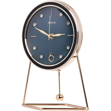 Vintage Table Clock Modern Light Luxury Desk Clock Home Decoration Desk Clock Pendulum Clock Living Room Simple Fashion Creative Desk Clock Mantel Clocks for Living Room