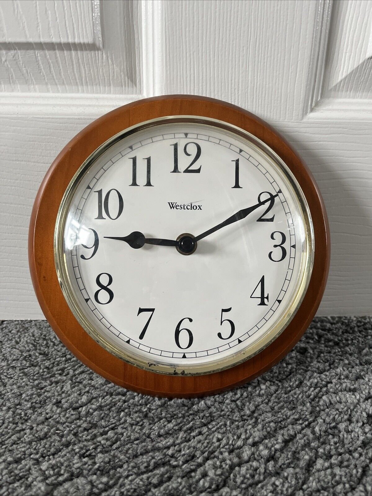Vintage Westclox Wood Kitchen Wall Clock