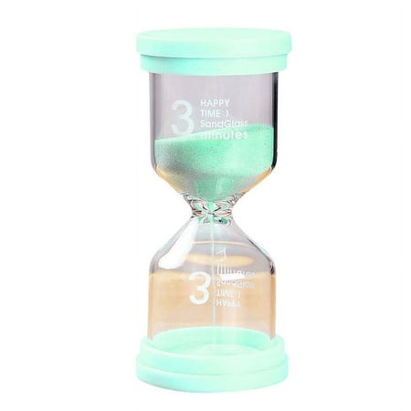 Vocy Alarm Clocks for Bedrooms 3Min Mini Hourglass for Shower Timer/Teeth Brushing Timer with Suction Cup Green